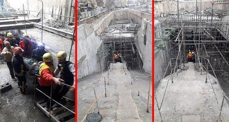 کارگر مصدوم ایستگاه سه راه امین پروژه مترو تحویل عوامل اورژانس شد