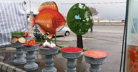 نصب المان های بهاری و دو سفره هفت سین در منطقه