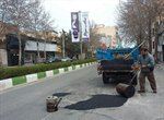 مرمت و لکه گیری آسفالت خیابان شهید بهشتی و استادان