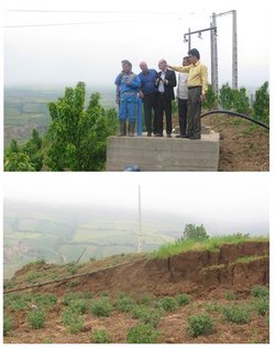 بازدید مدیرعامل شرکت آبفار  گلستان از تخریب تاسیسات آبرسانی ناشی از رانش زمین در  مینودشت