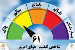 کیفیت هوای مشهد امروز سالم است