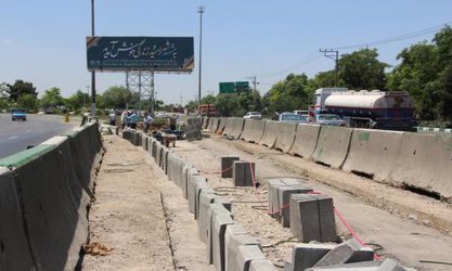 عملیات احداث آیلند میانی بزرگراه سلسله الذهب آغاز شد