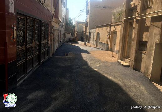 کوچه عربلر در خیابان طالقانی آسفالت ریزی شد