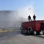 برگزاری مانور اطفاء حریق مخازن سوخت مازوت نیروگاه