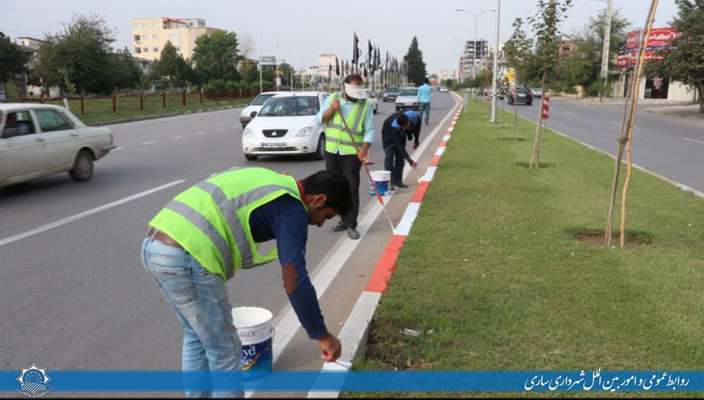 رنگ آمیزی جداول / نقاشی دیواری