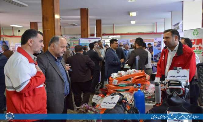 نمایش دستاوردهای سازمان آتش نشانی ساری در نمایشگاه پدافند غیر عامل
