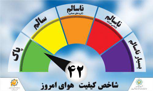کیفیت هوای مشهد پاک است