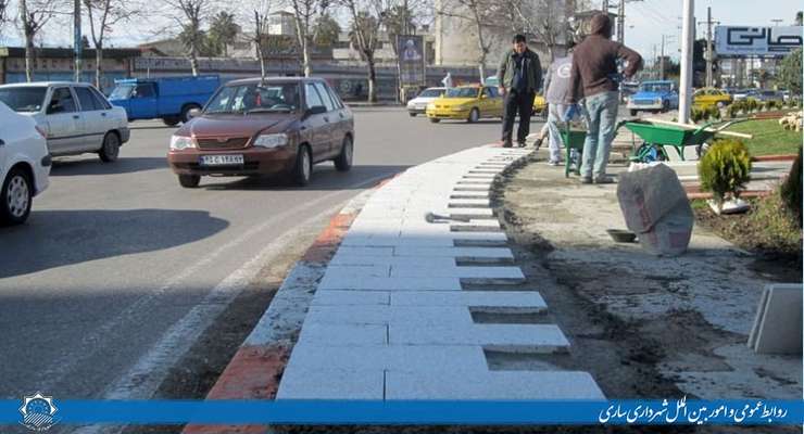 پیاده رو سازی در مناطق سه گانه شهری