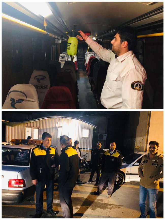 ناوگان حمل و نقل عمومی شهر ساری روزانه ضدعفونی می شود