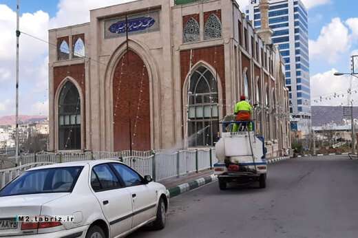 تلاش بی وقفه شهرداری منطقه ۲ تبریز برای مقابله با شیوع ویروس کرونا