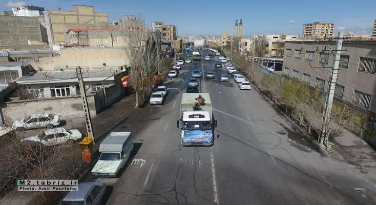 بسیج عمومی شهرداری منطقه ۲ تبریز برای ضدعفونی گسترده معابر