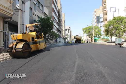 اتمام عملیات آسفالت ریزی کوی عدالت شرقی سهند