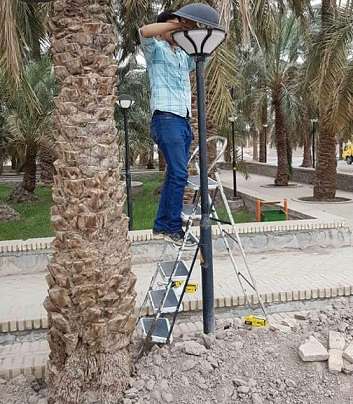 ساماندهی و روشنایی برخی از بوستانهای شهر بم