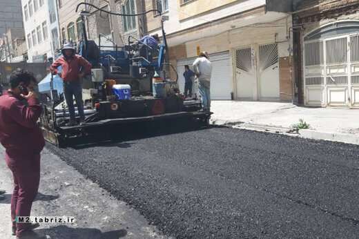 آسفالت ریزی و لکه گیری کوی داور دادگستری
