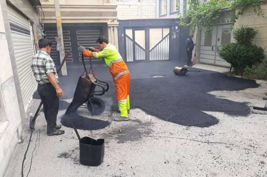 لکه گیری آسفالت در سه مسیر حوزه آبرسان