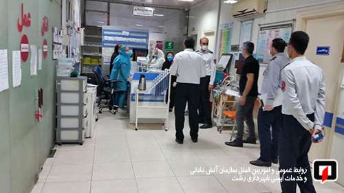 بازدید ایمنی آتش نشانان از بیمارستان فامیلی رشت/ آتش نشانی رشت