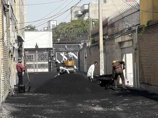 پخش ۳۰۰ تن آسفالت در سطح معابر منطقه ۴ طی یک هفته گذشته
