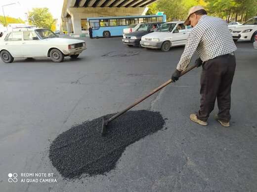 اجرای عملیات بهسازی معابر در خیابان دامپزشکی