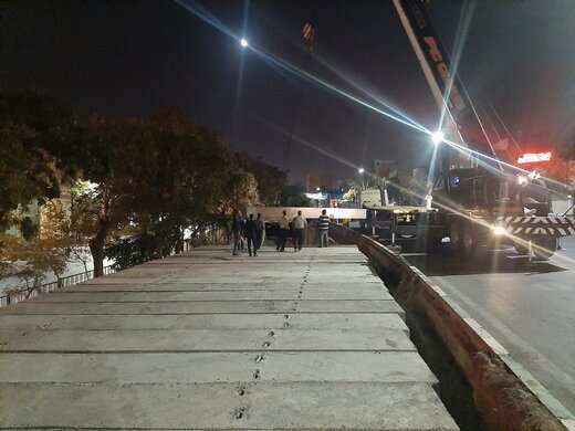 قسمتی از بخش نشست کرده کانال ایلی سو در خیابان آزادی دال گذاری شد