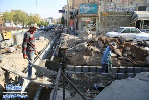 اختصاص ۱۸ میلیارد ریال اعتبار برای جدول کشی در جنوب غرب تبریز