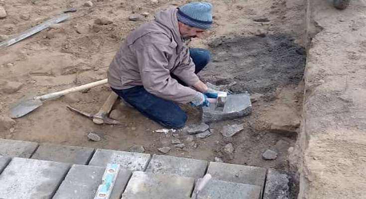احداث پیاده‌رو ضلع غربی پارک سفیر امید آغاز شد