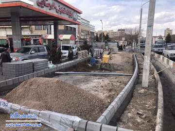 اجرای عملیات بهسازی و پیاده‌رو سازی در چهار راه لاله