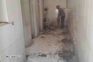 مرمت و بهسازی سرویس‌های بهداشتی سطح حوزه منطقه ۲ تبریز