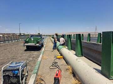 ترمیم و تعویض نرده‌های پل آجی‌چای