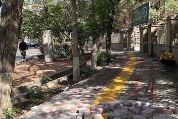 کفسازی پیاده‌روهای خیابان تئاتر(خاقانی شمالی)