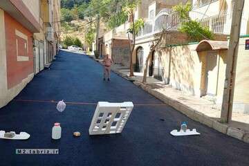 آسفالت‌ریزی در کوی بیست و دوم قدوسی