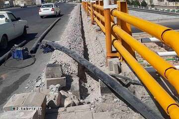 لوله‌گذاری برای توسعه شبکه آب خام اتوبان شهید کسائی