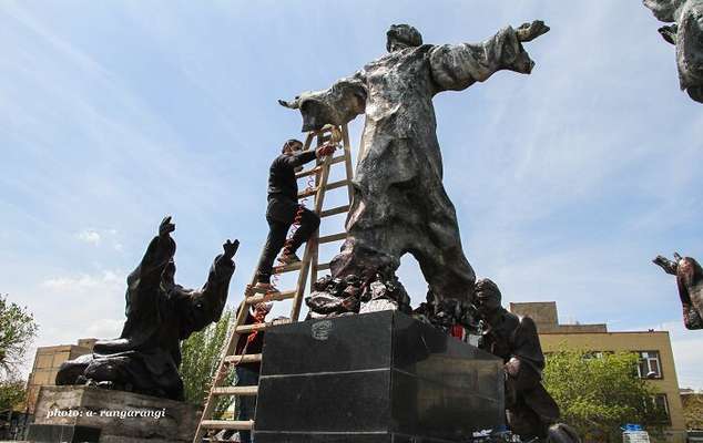 مرمت و بهسازی تندیس‌ شهید خلیل فاتح و همرزمان غیورش