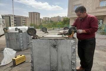 مرمت و بهسازی باکس های زباله سطح حوزه شهرداری منطقه ۲