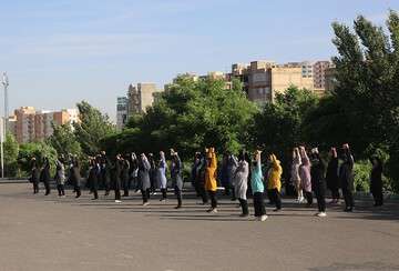 اجرای ورزش صبحگاهی در بوستان های جنوب غرب تبریز