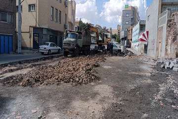 تسطیح و زیرسازی خیابان جدیدالاحداث شهید مناف‌زاده آغاز شد