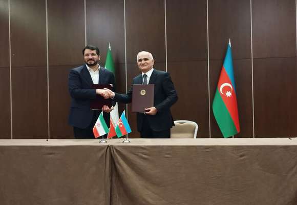 The road and rail Bridge over Aras River link Azerbaijan and Nakhchivan through Iran's Territory