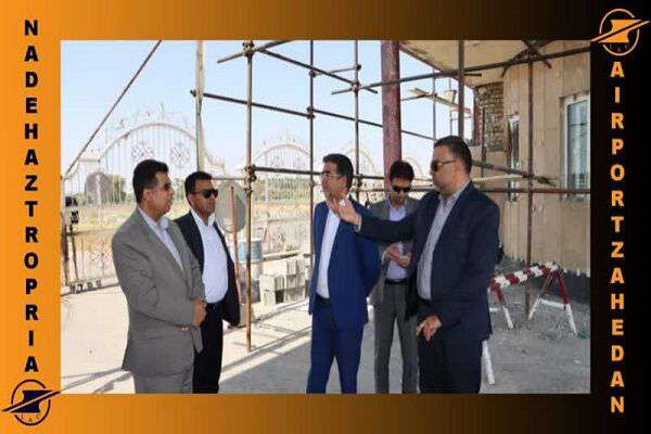 بازدید مدیرکل فرودگاه‌های استان سیستان و بلوچستان از روند اجرای پروژه‌های فرودگاه ایرانشهر