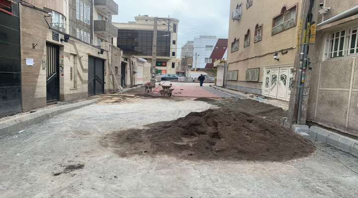 آغاز سنگفرش خیابان آدی گوزل توسط شهرداری منطقه ۸