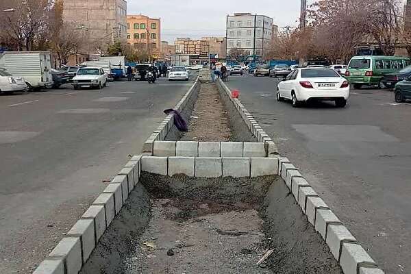 ایمن سازی تقاطع ناایمن در ۴۲ متری با طراحی هندسی
