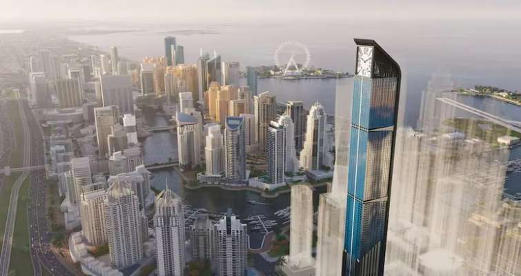  ساخت بلندترین برج ساعت مسکونی در دبی به نام دروازه لندن