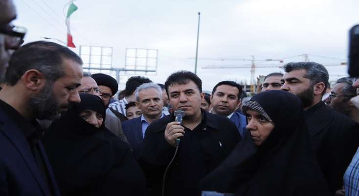 عریض ترین پل تک پایه سگمنتال کشور با حضور خانواده شهید مالک رحمتی افتتاح شد
