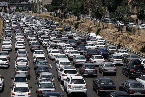 ترافیک سنگین در مسیر جنوب به شمال آزادراه تهران-شمال