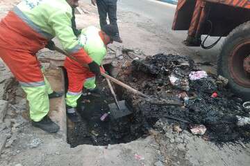 ساماندهی، پاکسازی و لایروبی کانال مسیر خیابان ۲۰ متری بعثت