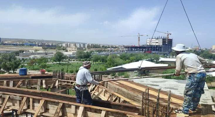 پیشرفت فیزیکی ۸۵ درصدی اسکلت بندی عمارت کلاه‌فرنگی پارک باغشمال