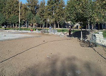 شبکه آبیاری بوستان شهید مطهری اصلاح و تجهیز شد