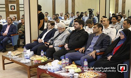 مراسم تجلیل از خانواده معزز شهدای آتش نشان و آتش نشانان شهر باران به مناسبت ۷ مهر روز ایمنی و آتش نشانی برگزار شد