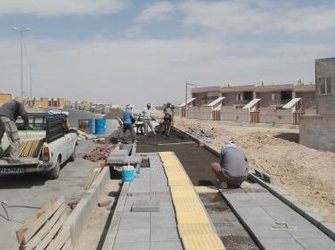 پیشرفت ۶۰ درصدی پیاده‌روسازی در فاز ۲ شهرک مهرگان