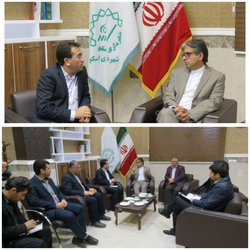 دیدار فرماندار اسکو با شهردار جدید اسکو و تبریک انتصاب